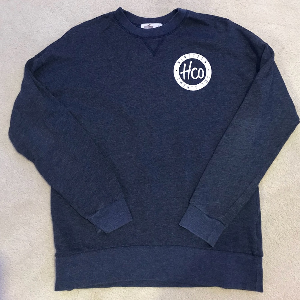 Navy and white Hollister crewneck
